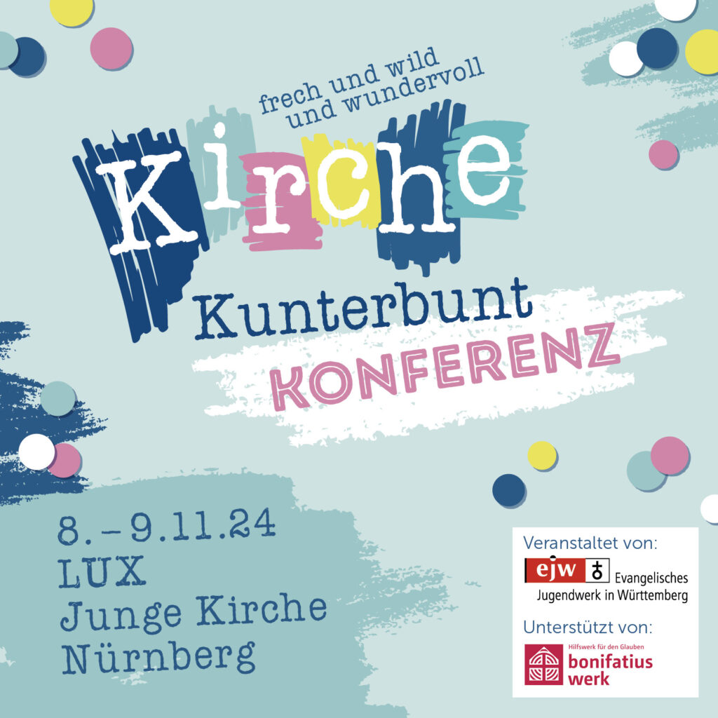 Kirche Kunterbunt Konferenz Plakat Nürnberg 2024
